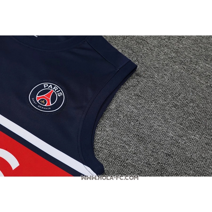 Camiseta de Entrenamiento Paris Saint-Germain 2022-2023 Sin Mangas Azul y Rojo